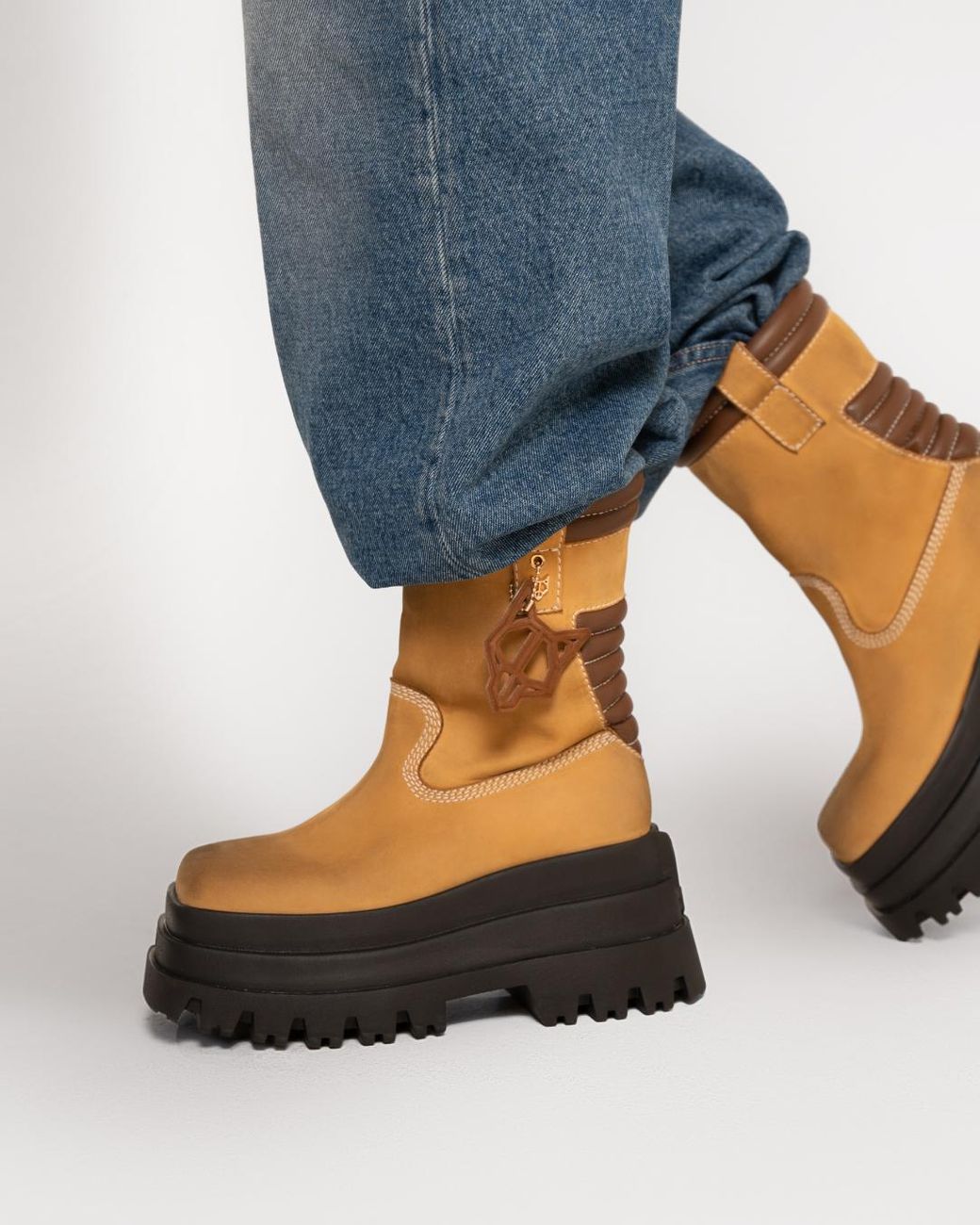 Naked Wolfe Sandstorm Nubuck Leather Wheat in Brown | Lyst