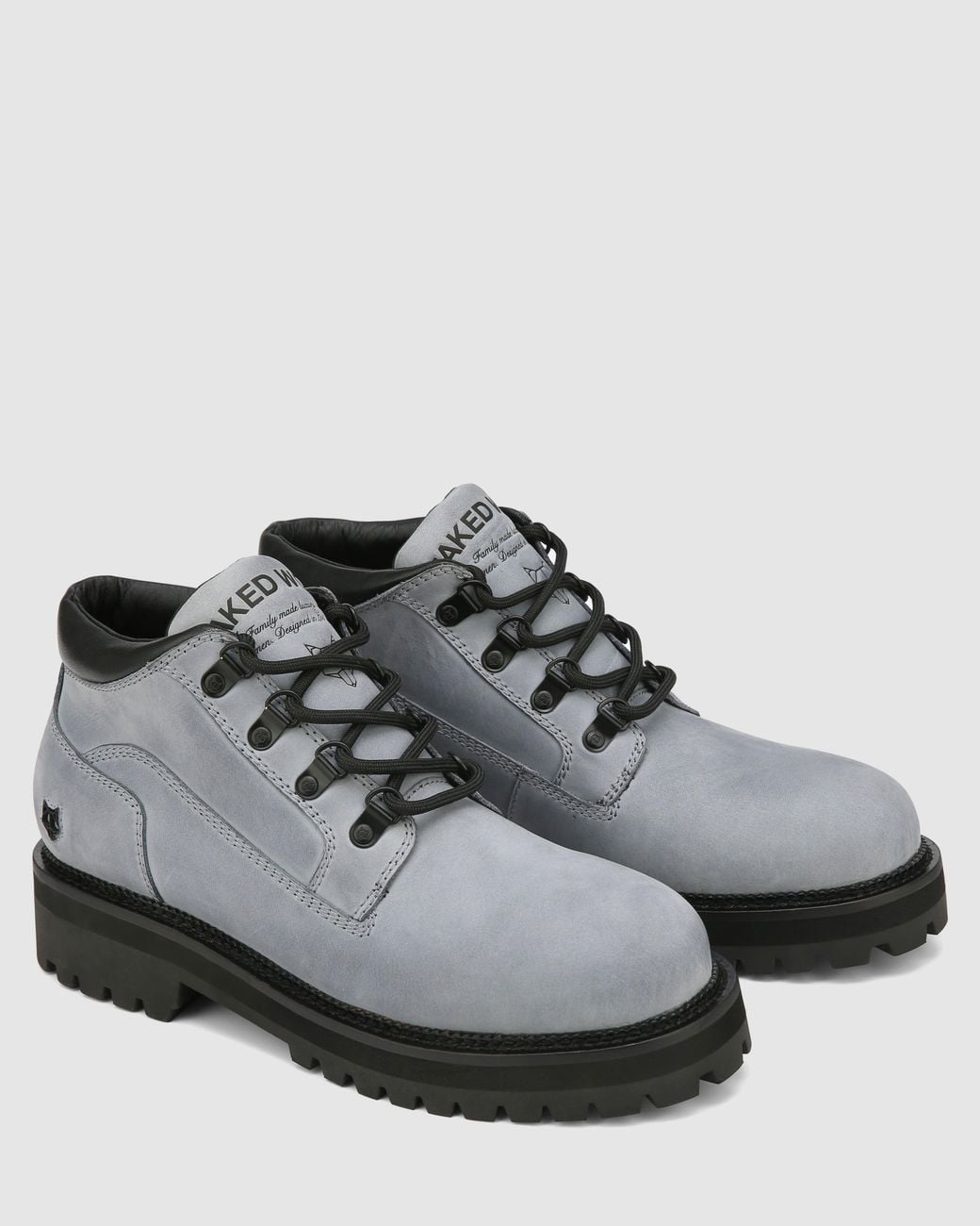 Naked Wolfe Gray Nubuck Leather Chukka Boots
