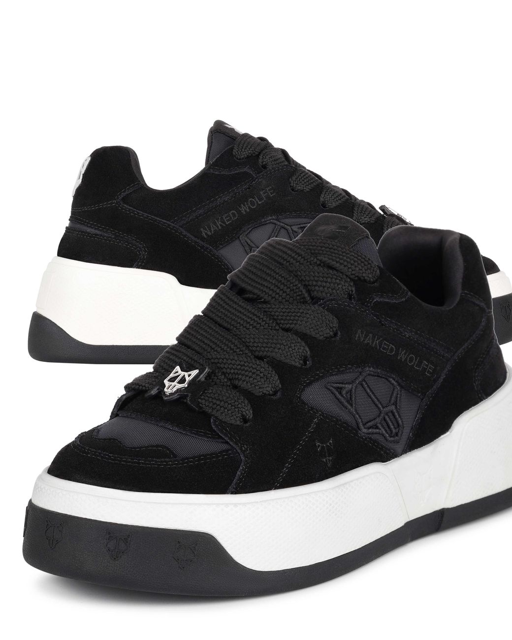 ■Nacked Wolfe■Crash/スニーカー★送料関税込み★完売前に！! Naked Wolfe Leather Skate Sneakers in Black | Lyst