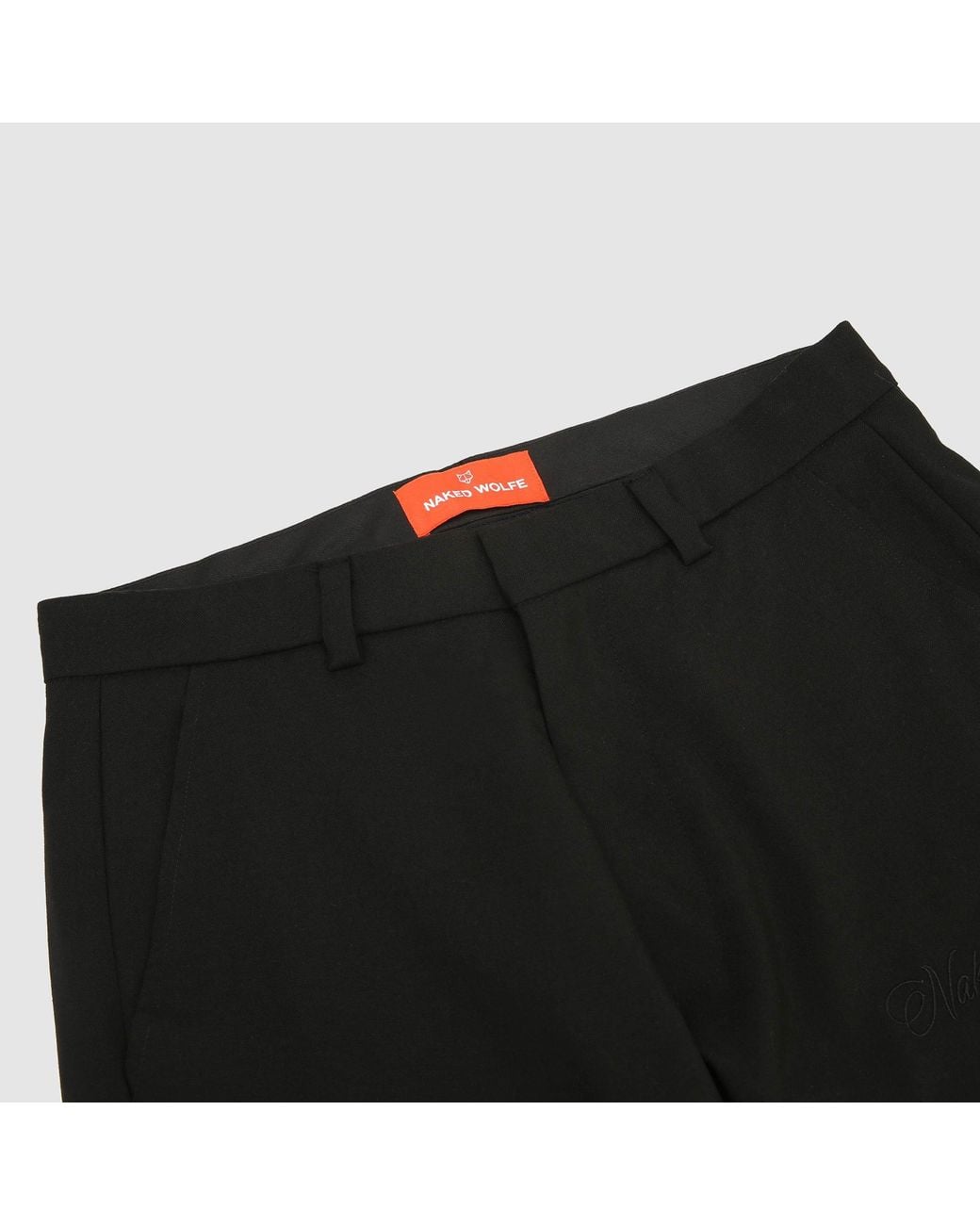 Naked Wolfe Black Flared Trousers Wool