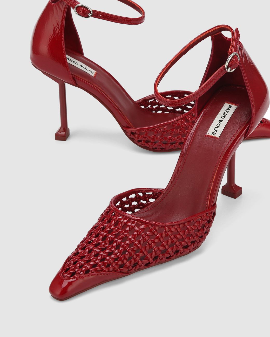 Naked Wolfe Red Fable Crinkle Patent
