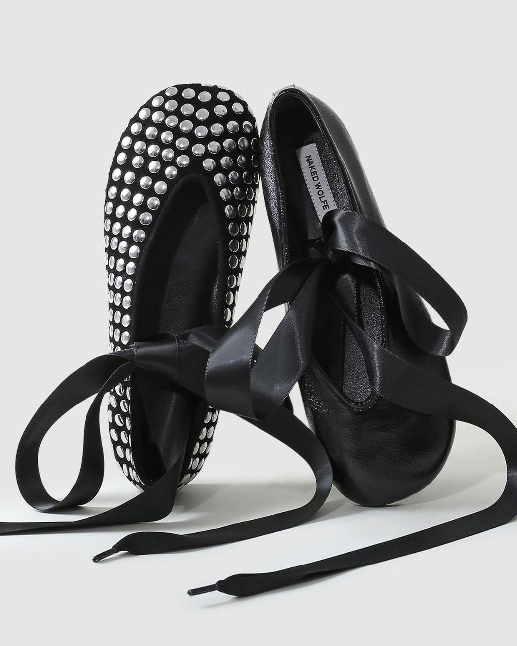 Naked Wolfe Black Purr Studded Suede