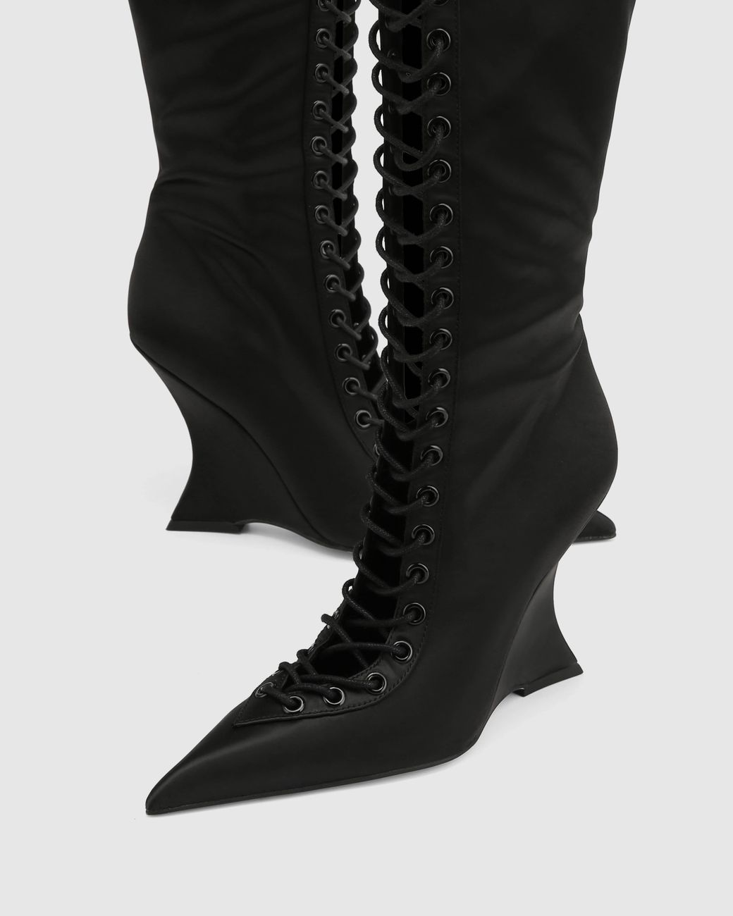 Naked Wolfe Black Lacy Satin