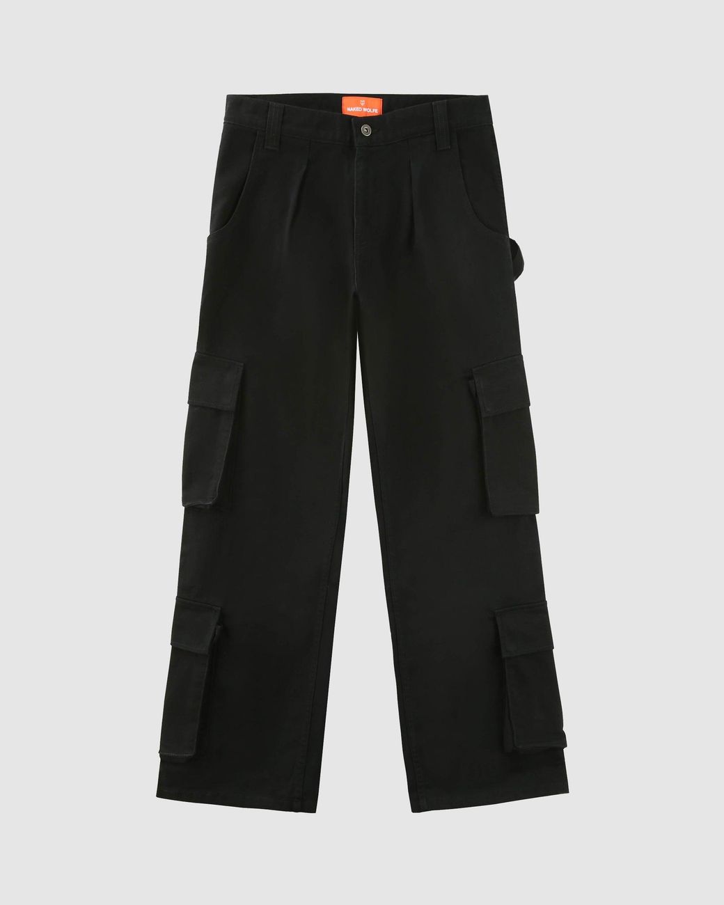 Naked Wolfe Black Baggy Pocket Cargo Pants