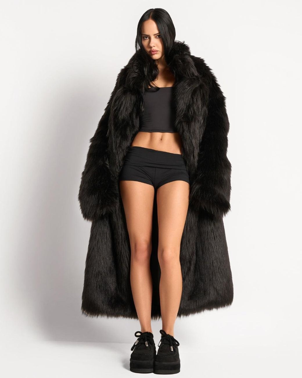 Naked Wolfe Black Blizzard Suede/Shearling