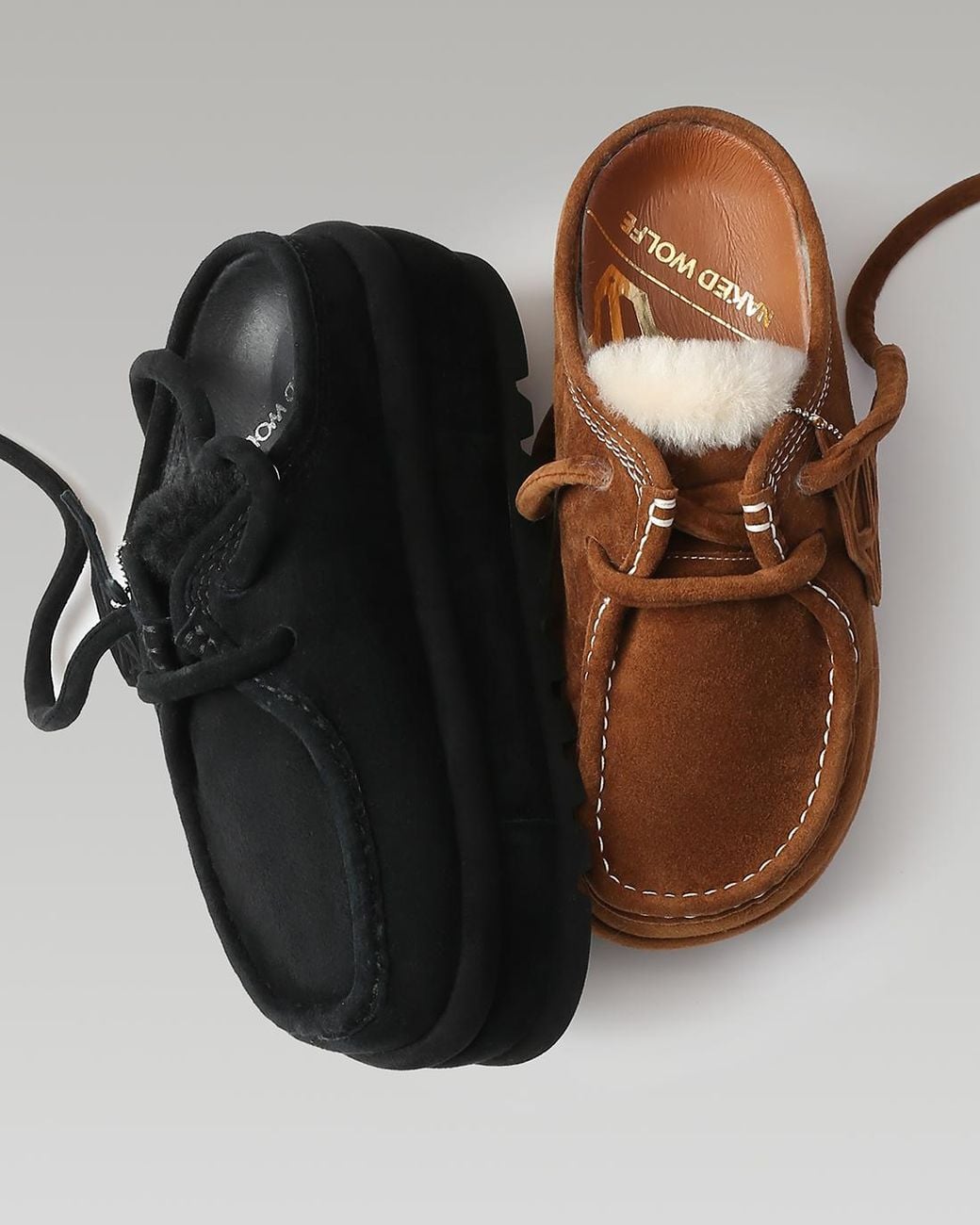 Naked Wolfe Black Blizzard Suede/Shearling