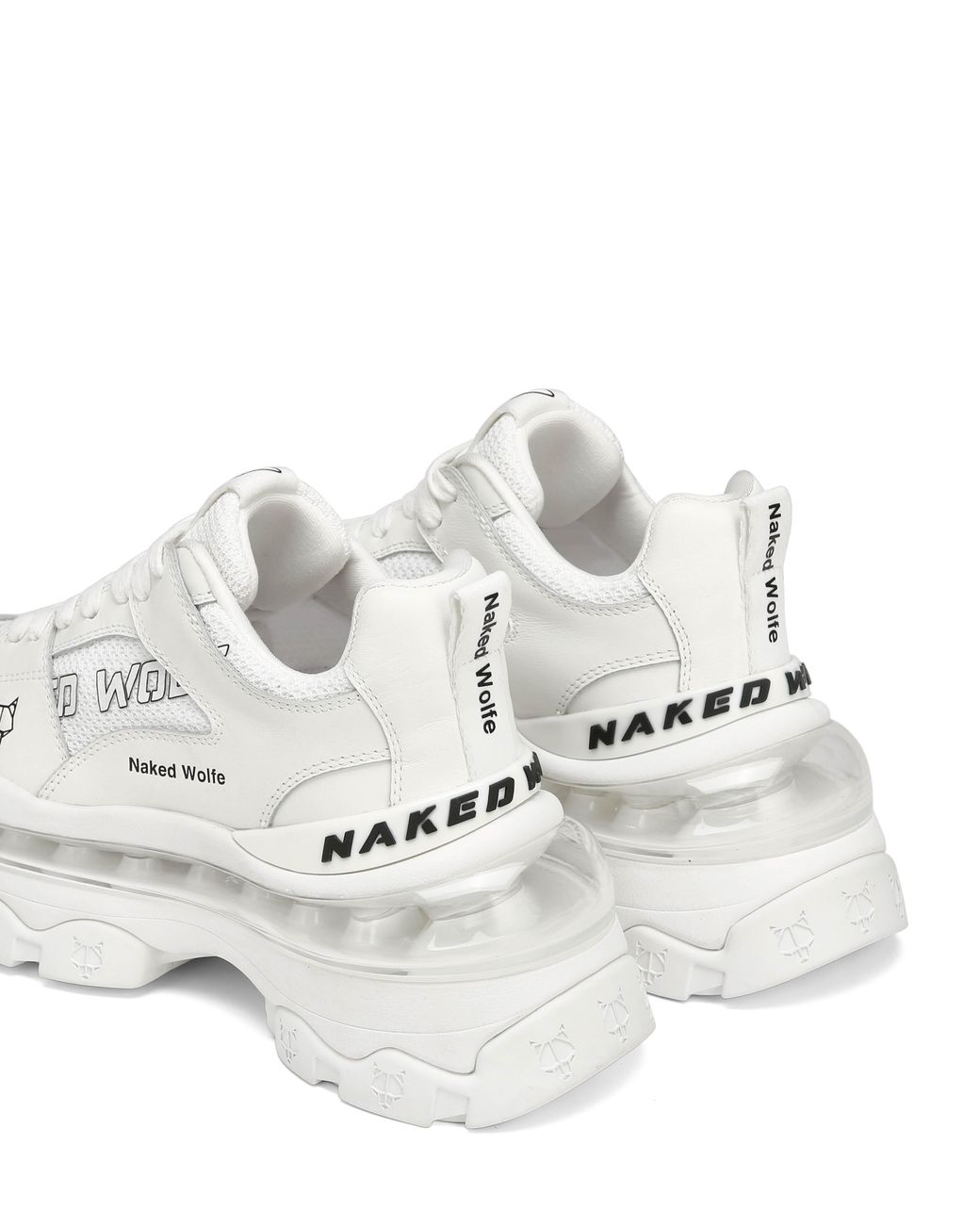 ゆぴ Naked Wolfe WIND WHITE スニーカー 厚底 Naked Wolfe 厚底ブーツ モコモコ 白 mana Naked Wolfe 厚底ブーツ