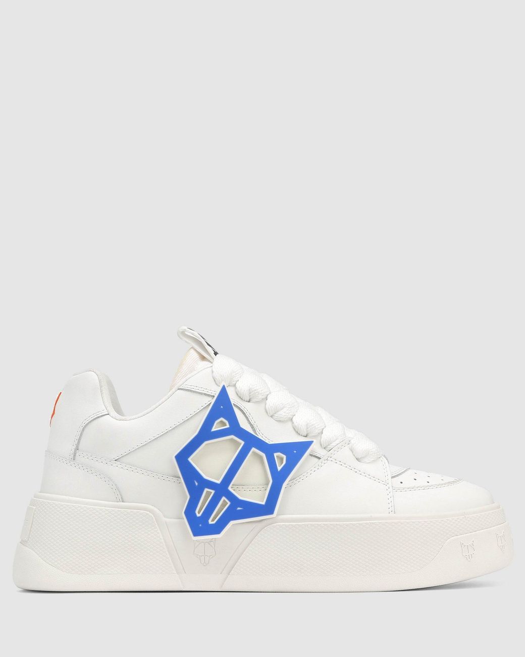 Naked Wolfe White Leather Skate-Inspired Chunky Sneakers
