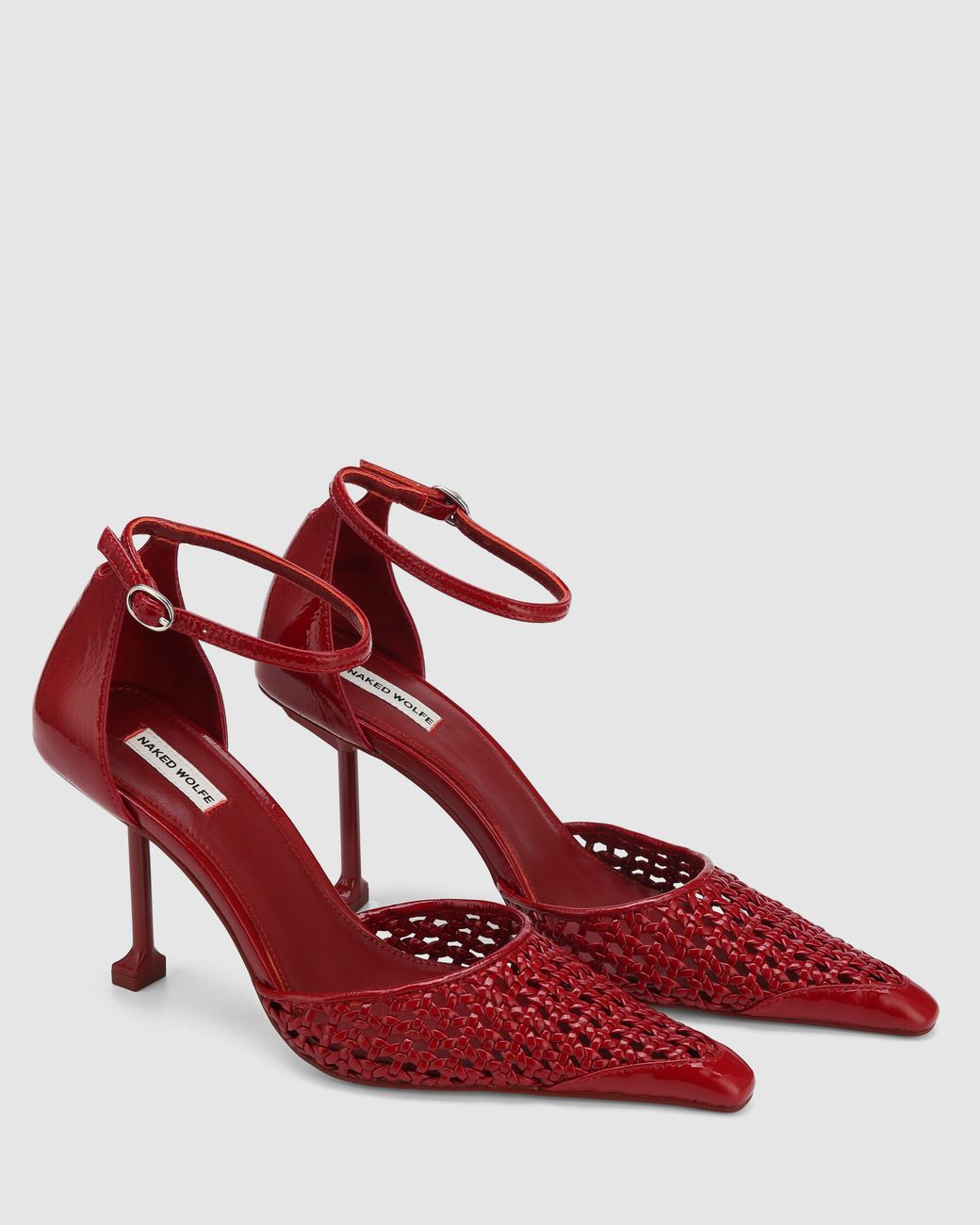 Naked Wolfe Red Fable Crinkle Patent