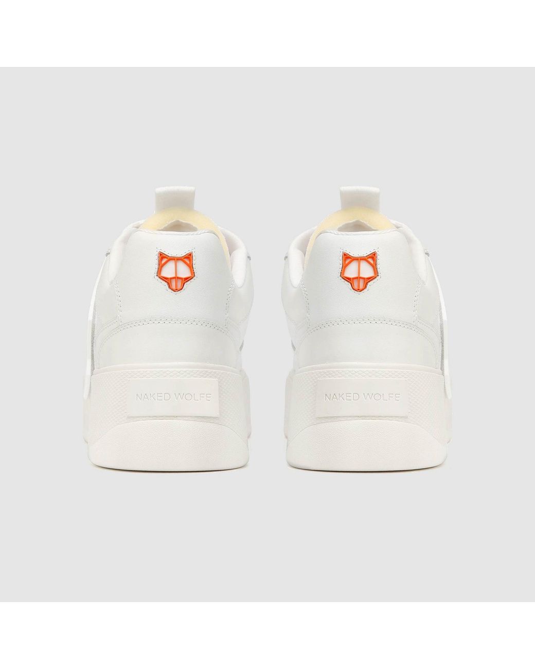 Naked Wolfe White Leather Skate-Inspired Chunky Sneakers