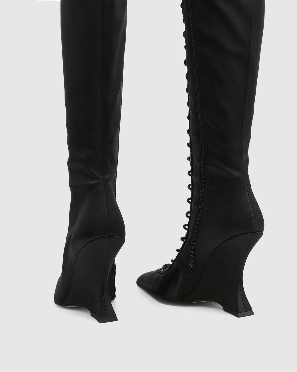 Naked Wolfe Black Lacy Satin