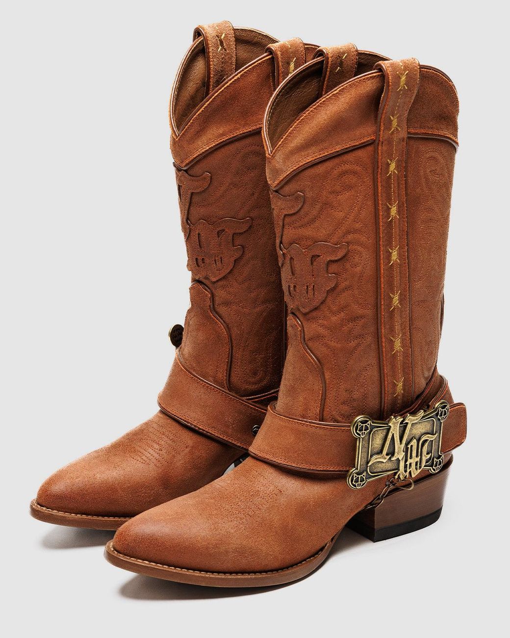 Naked Wolfe Brown Mexican Handcrafted Cowboy Leather Boots