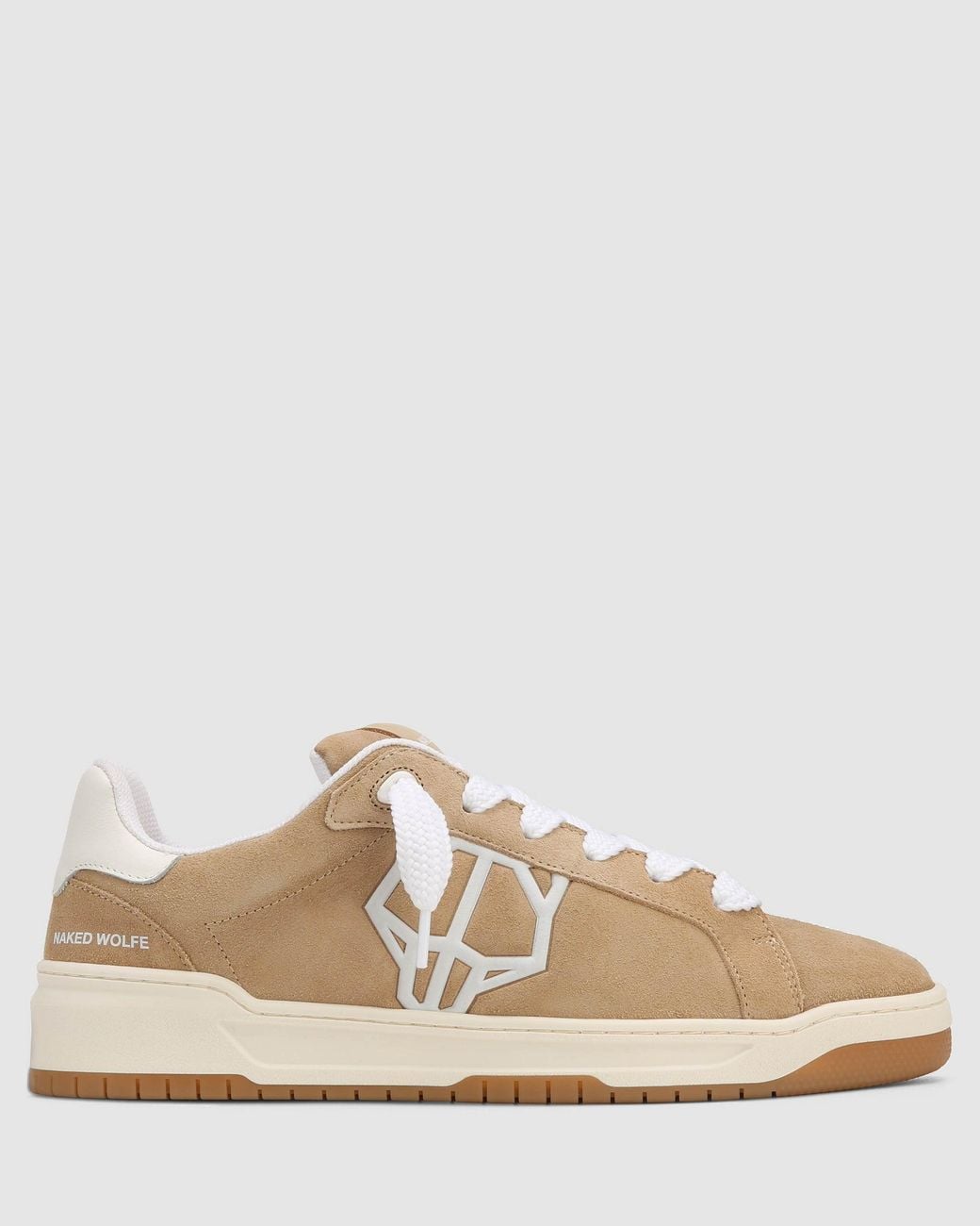 Naked Wolfe Natural Suede Slip-On Sneakers