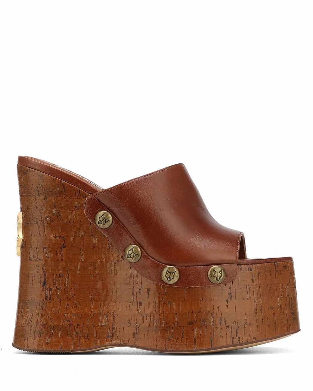 naked wolfe/Tulip Tan ウェッジ クロッグ ヒール ミュール Tulip Tan