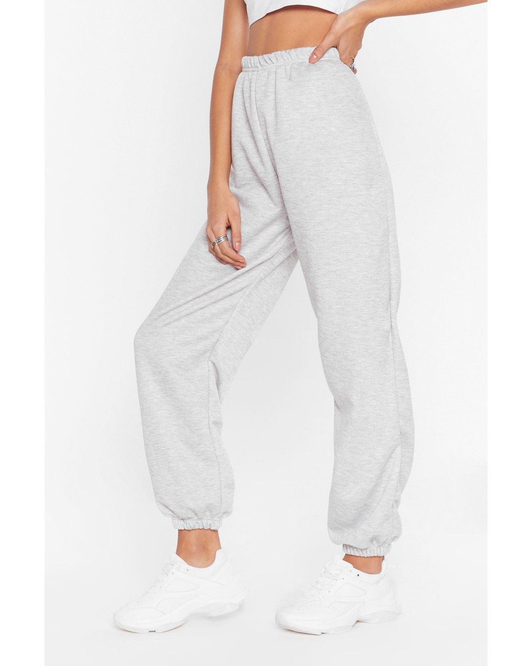 nasty gal white joggers