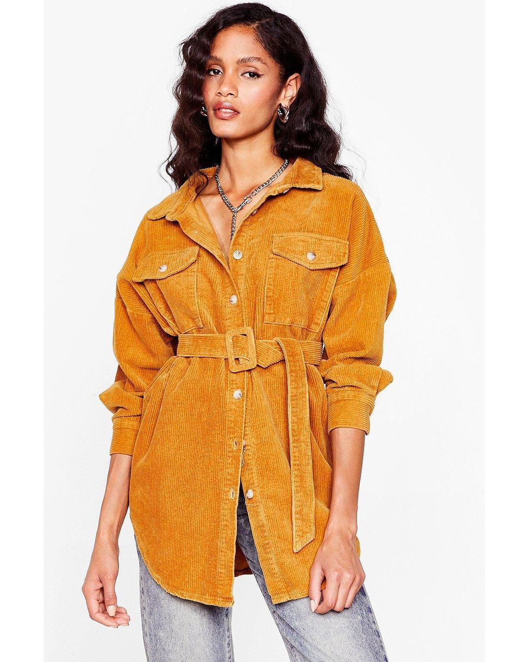 orange longline jacket