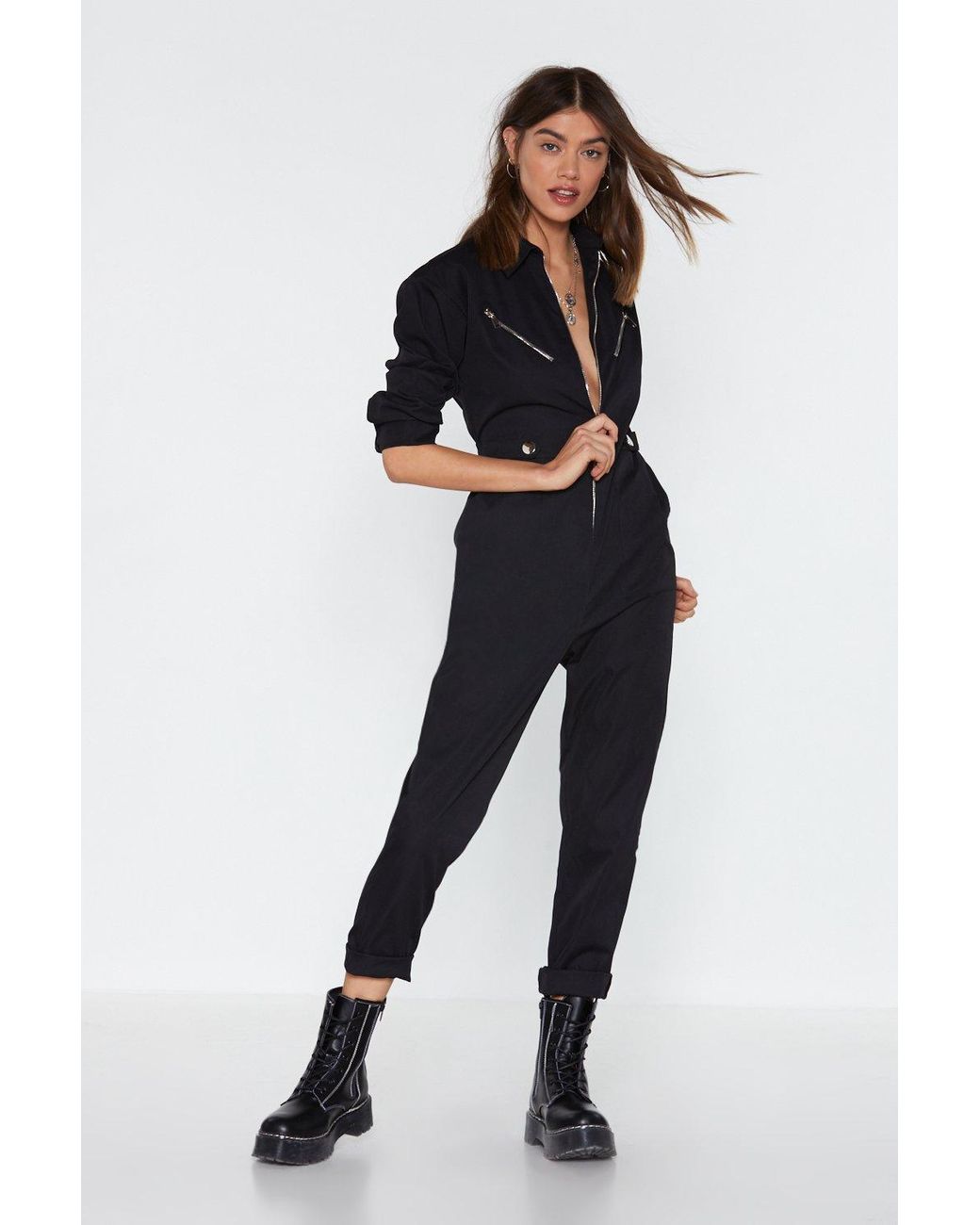 black boiler suit womens