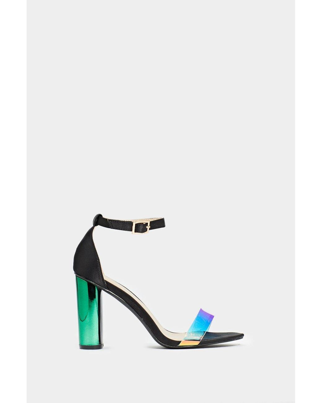 Nasty Gal Last Dance Iridescent Heel in Black | Lyst