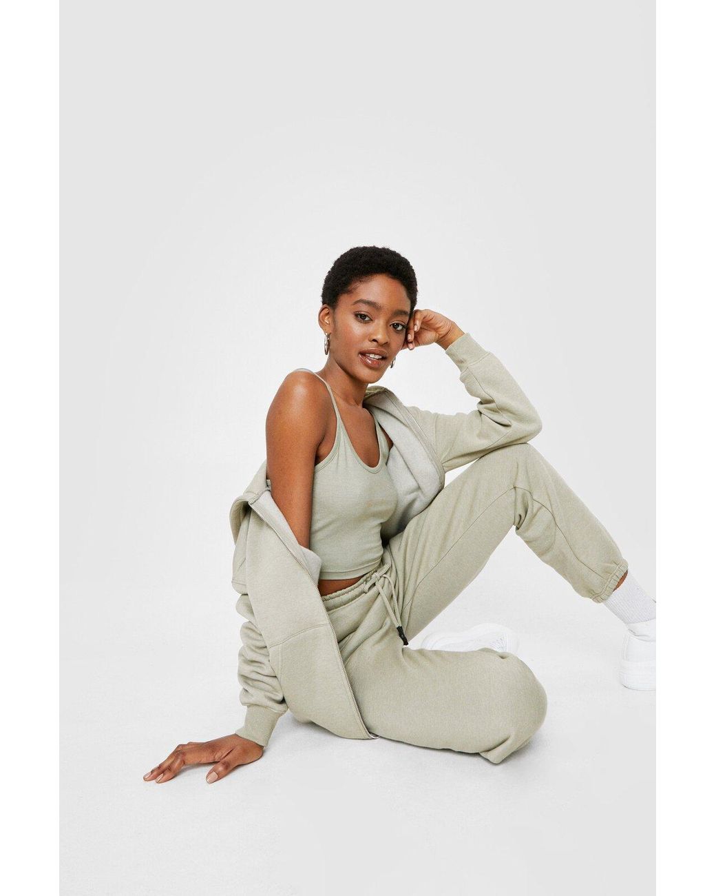 Nasty Gal Synthetic Jersey 3 Pc Hoodie 