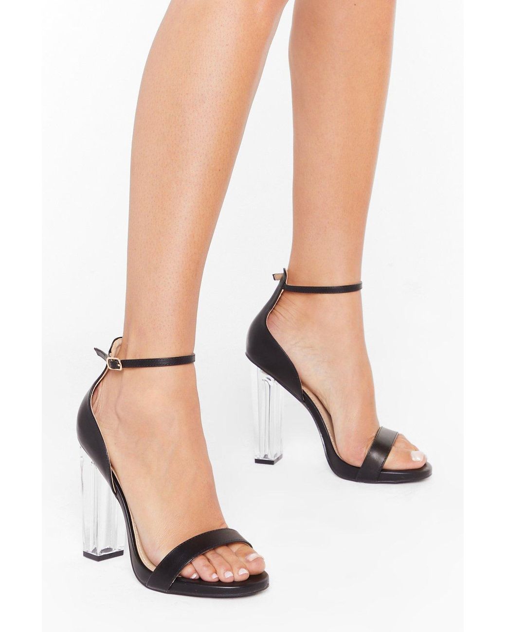transparent heels wide fit