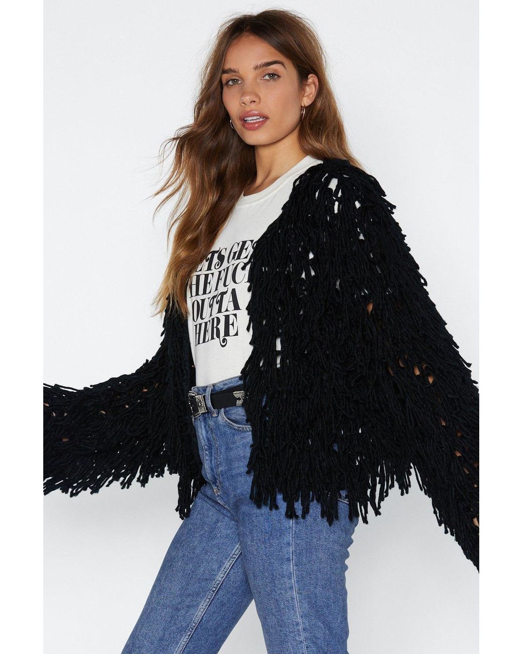 bad romance shaggy cardigan