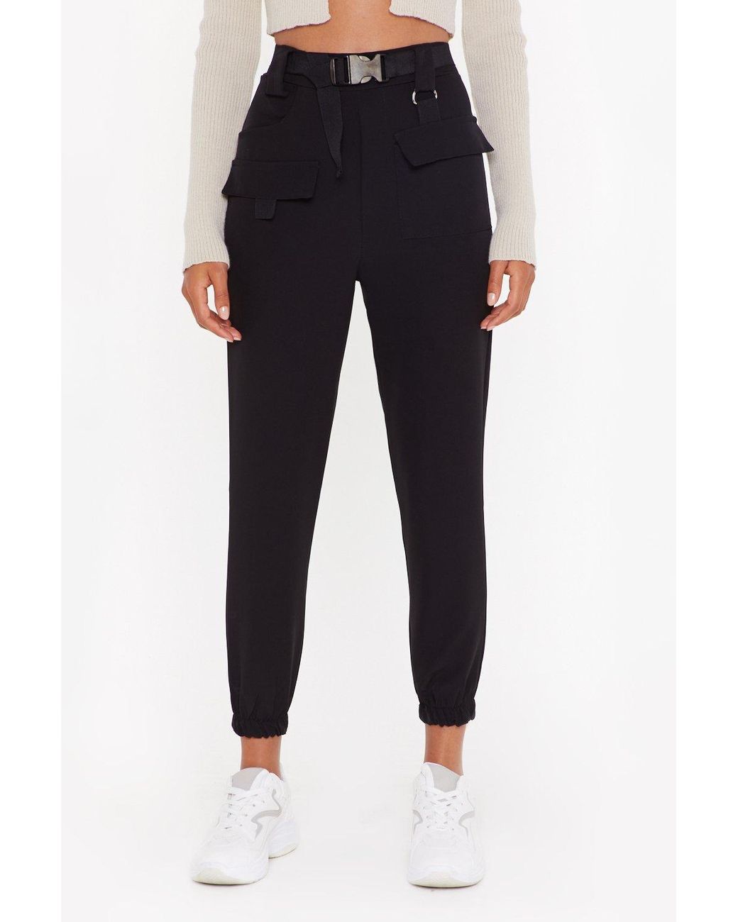 nasty gal white joggers