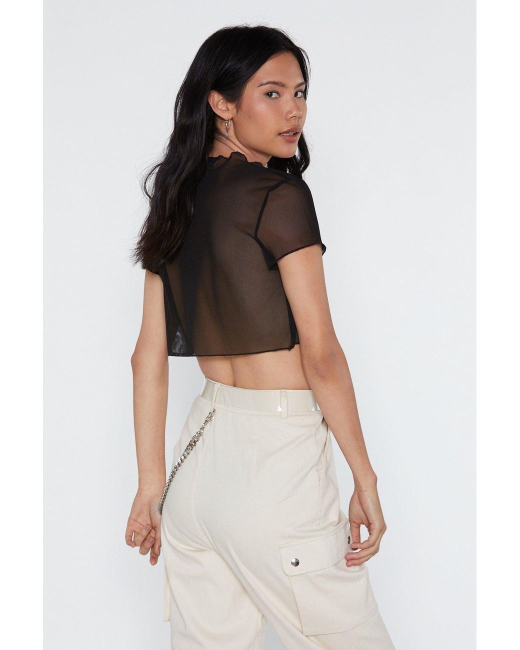 nasty gal mesh top