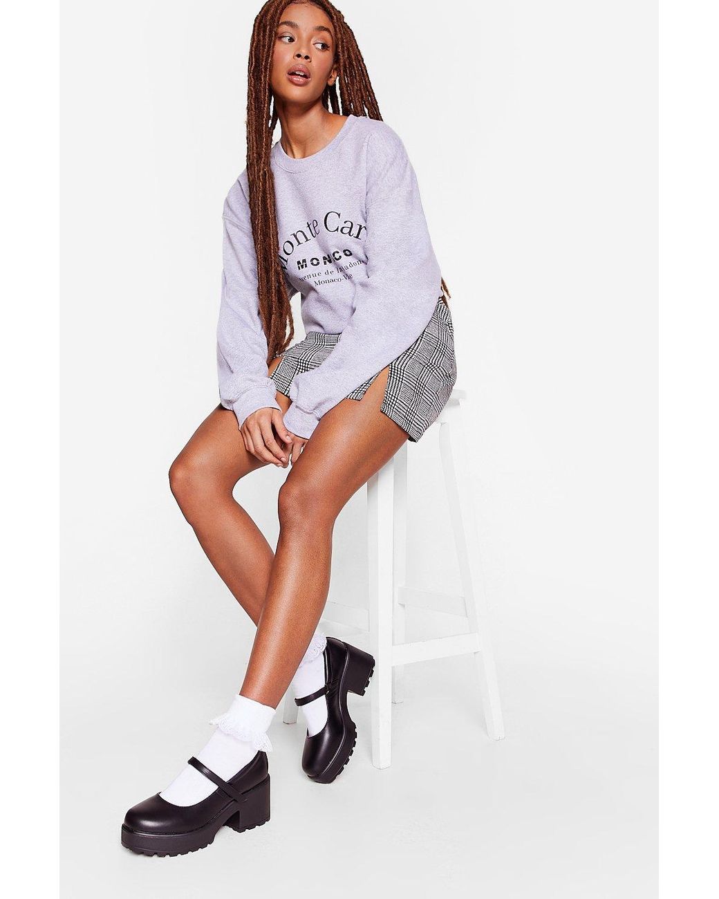 Nasty Gal Chunky Platform Mary Janes in Black - Lyst