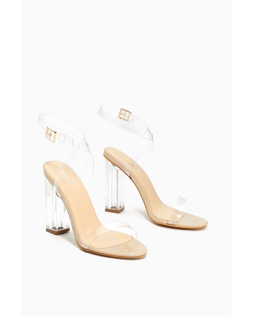 nasty gal let's be clear heel