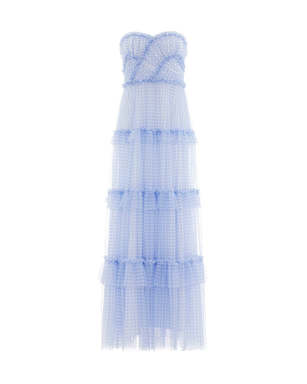 caroline gingham tulle corset gown