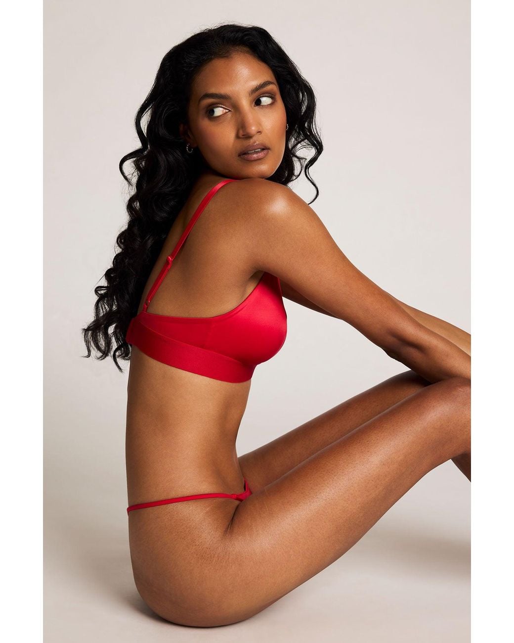 Negative Underwear Red Glacé Triangle Bra