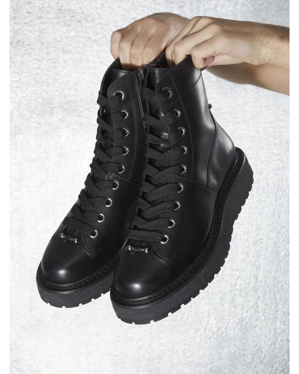 Neil Barrett Black Pierced Gorilla Boot for men