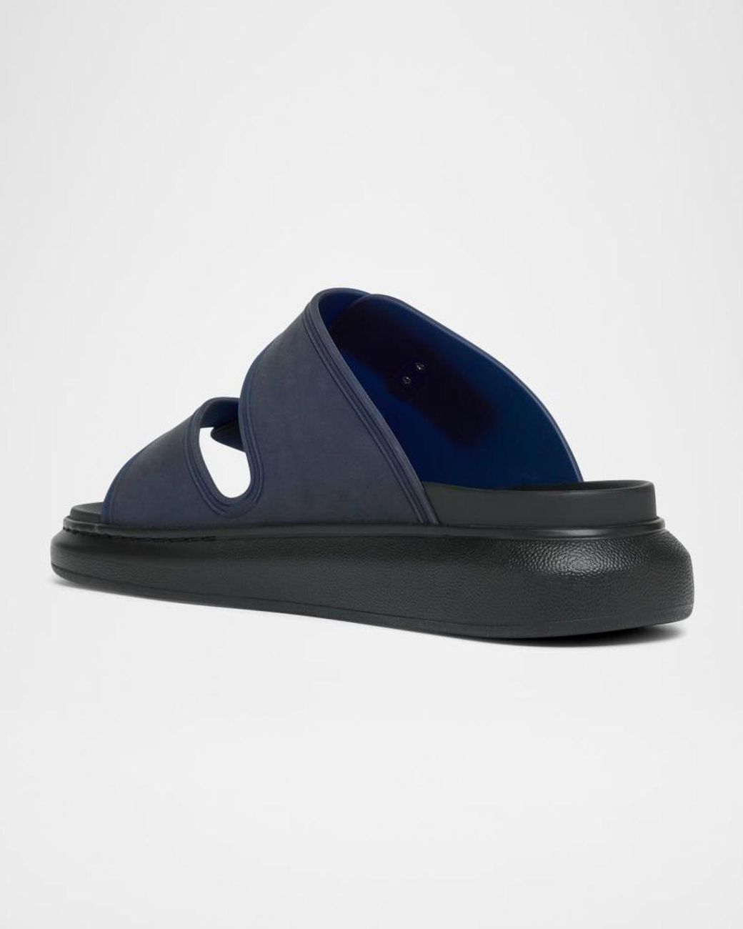 McQueen Blue Apos;S Rubber Double-Buckle Sandals for men