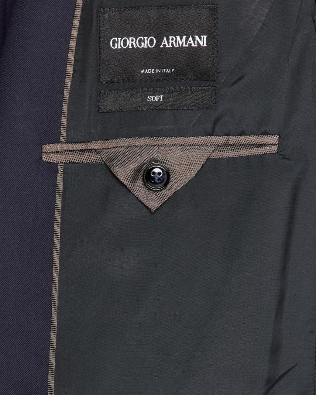 Giorgio Armani Blue Two-button Soft Basic Suit, Navy for men