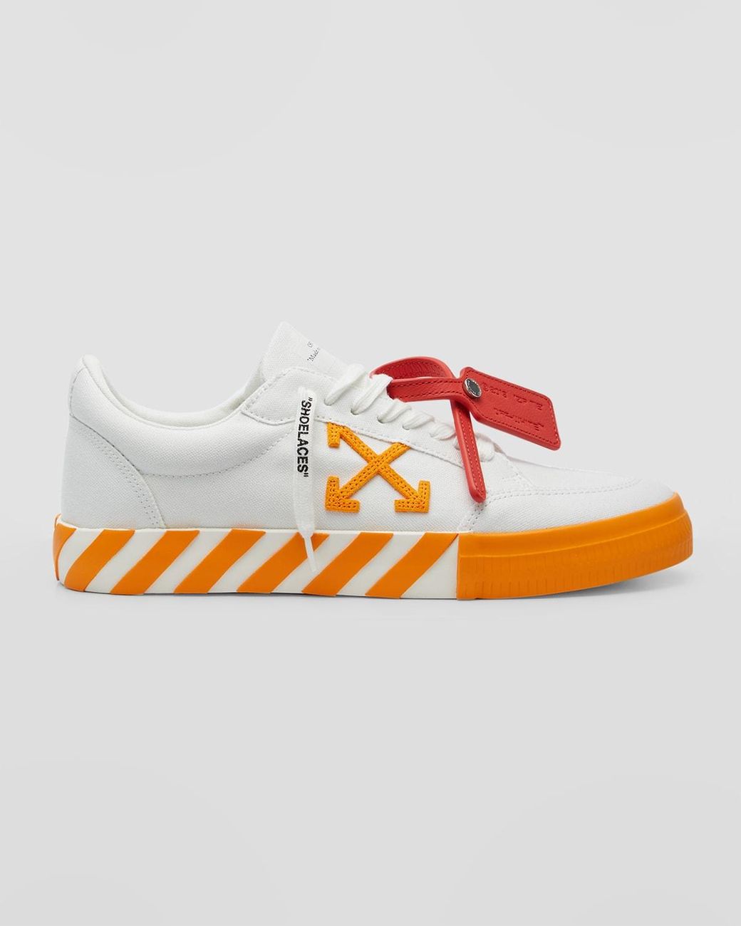 Off-White c/o Virgil Abloh Low Vulcanized Canvas Low-top Sneakers in Orange  for Men | Lyst