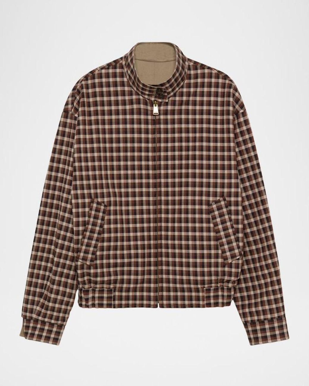 Jonathan Simkhai Natural Apos;S Harrington Cotton Check-Lined Jacket for men