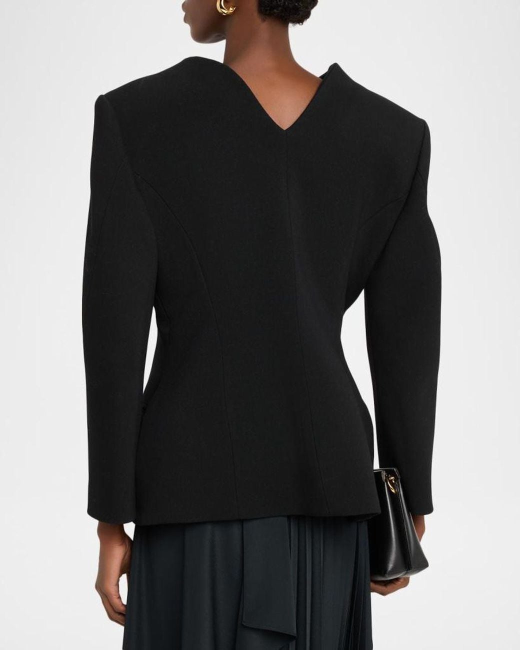 Givenchy Black Single-Breasted Slashed Jacket