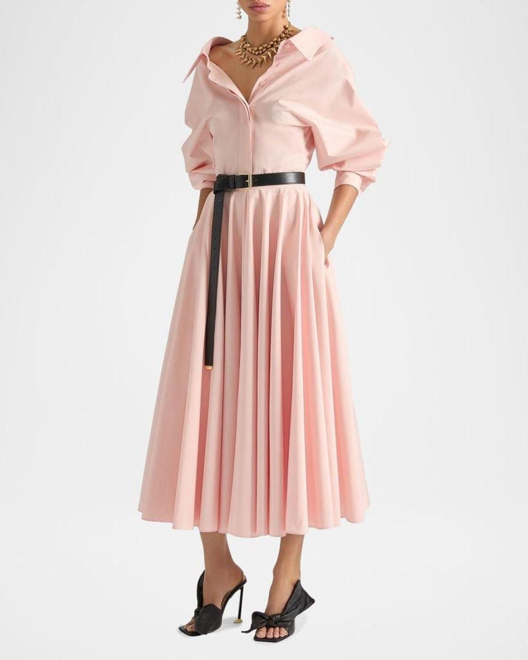 Givenchy Pink Slashed Cotton Poplin Shirt