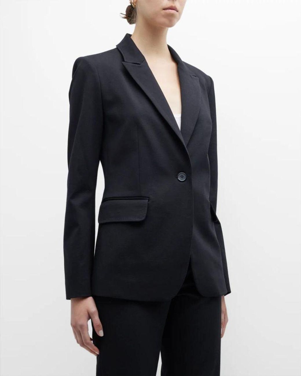 Kobi Halperin Blue Collette Peak-Lapel Single-Button Jacket