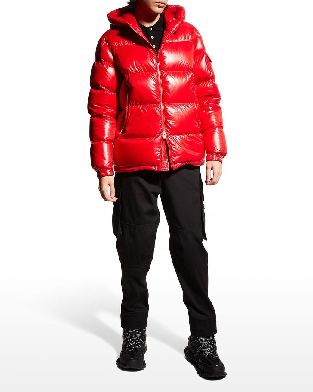 Moncler Ecrins Lacquer Puffer Jacket in Red for Men | Lyst