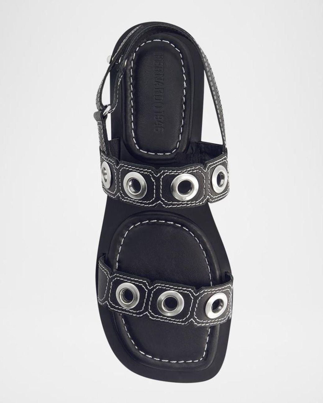 Bernardo Multicolor Acro Leather Flat Slingback Sandals