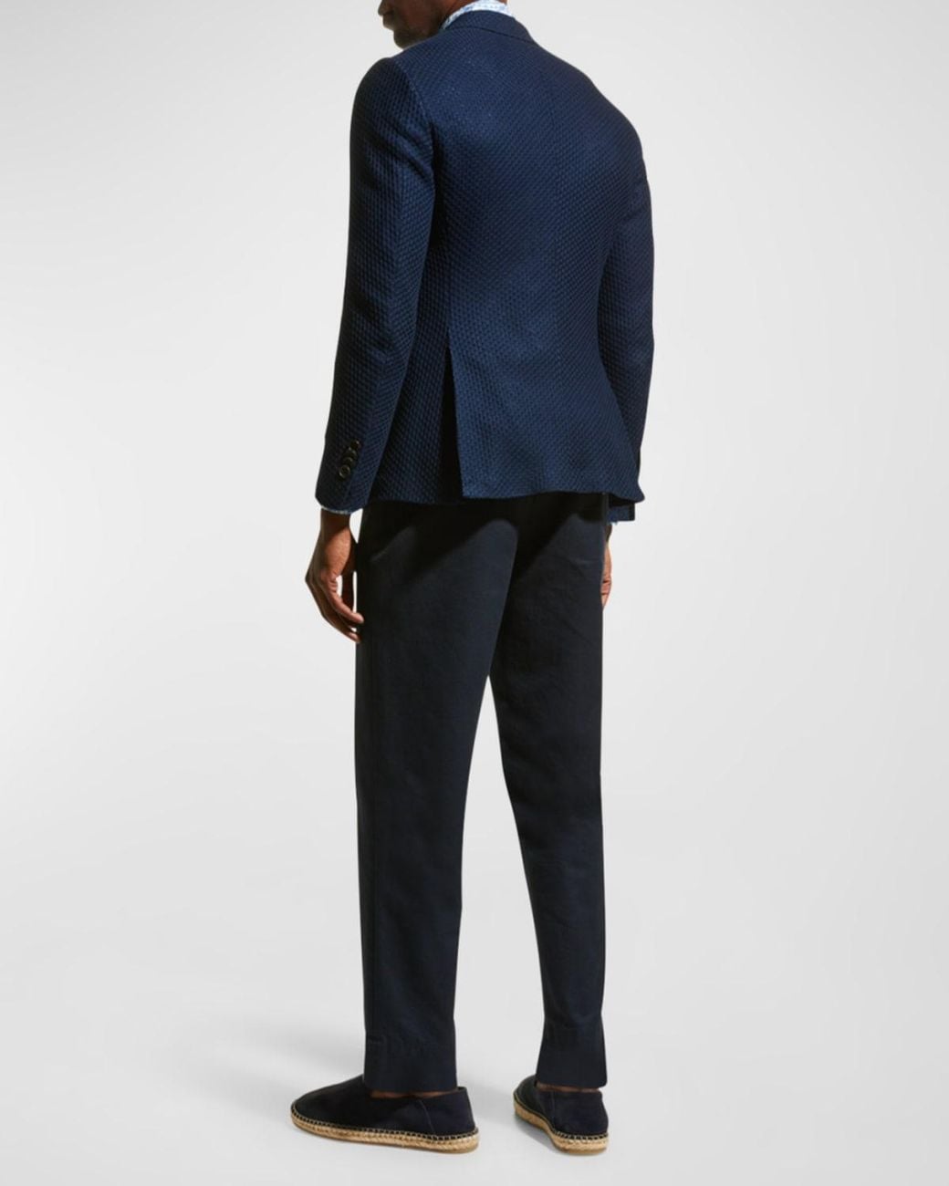 Etro Blue Apos;S Basic Knit Blazer for men