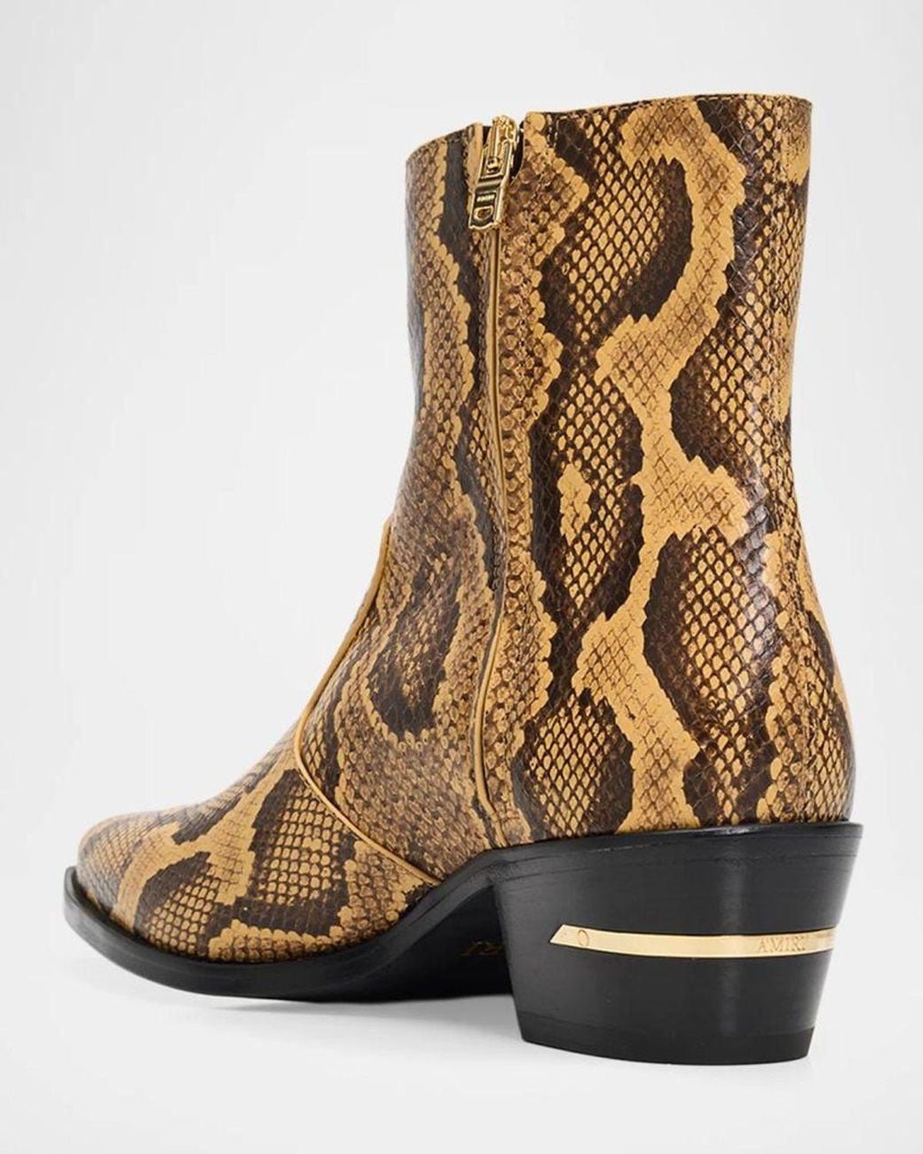 Amiri Apos;S Python-Embossed Leather Ankle Boots in Brown for Men | Lyst