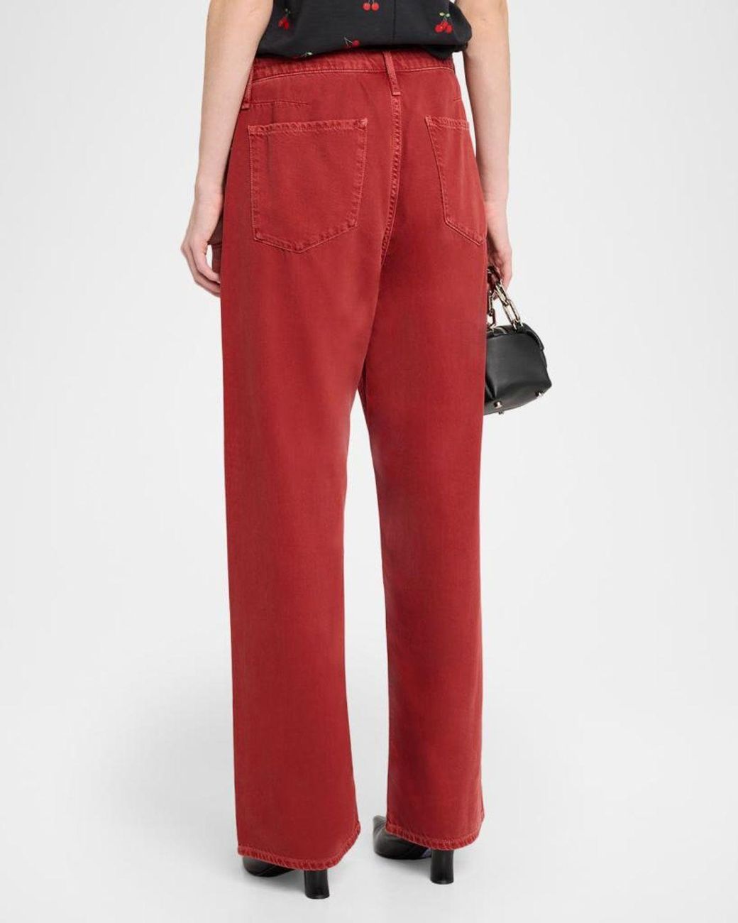Rag & Bone Red Featherweight Phoebe Drawstring Jeans