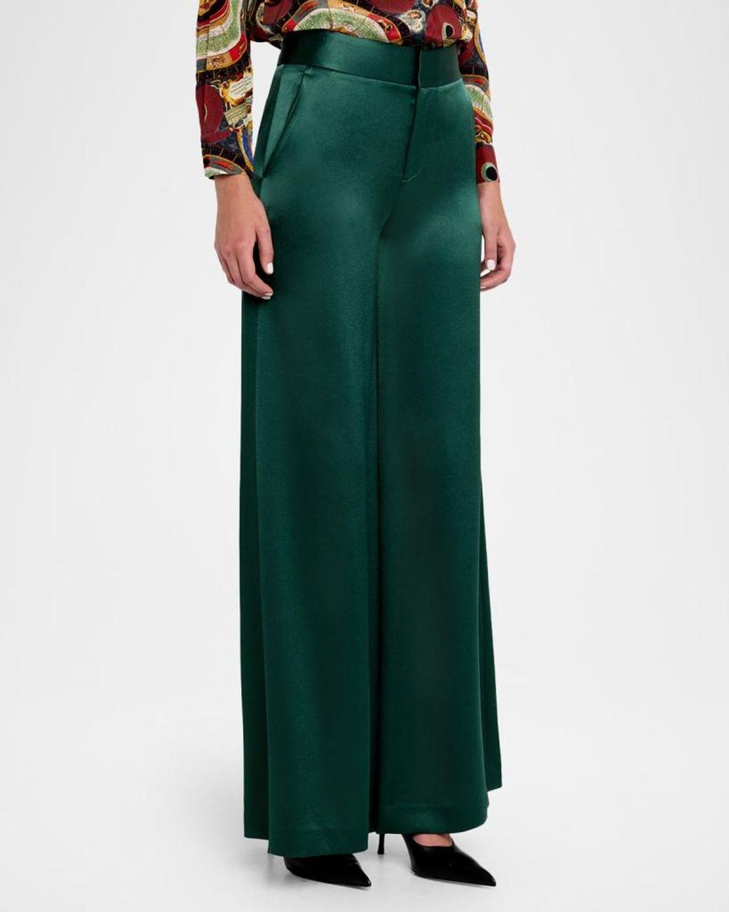 Alice + Olivia Green Nessi Trouser
