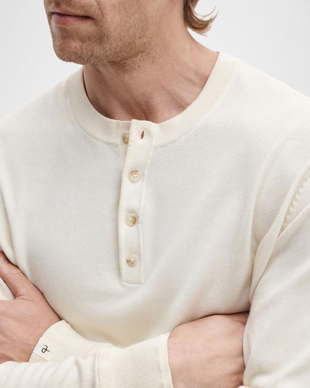 Rag & Bone White Apos;S Cotton Henley for men