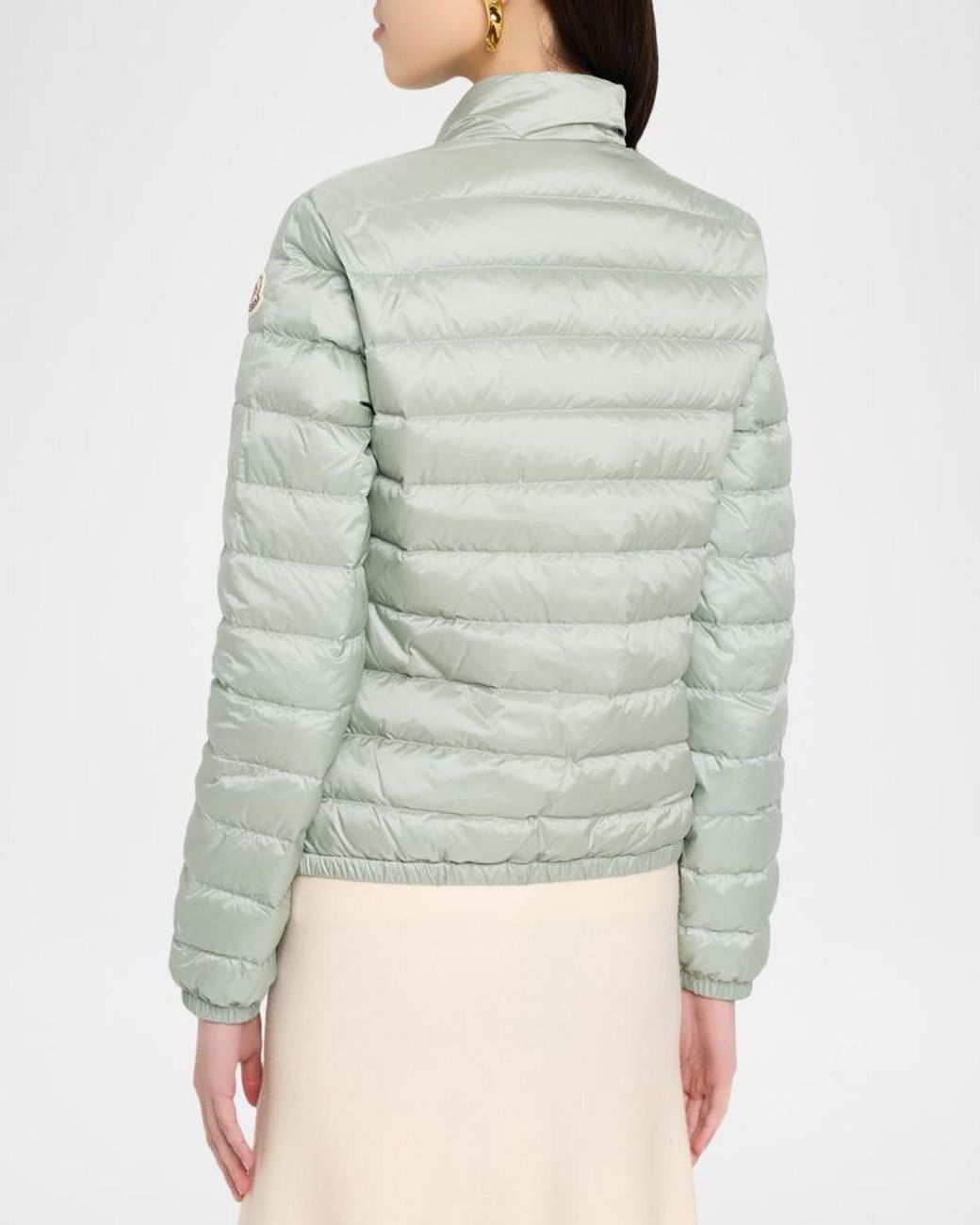 Moncler Gray Lans Short Down Jacket