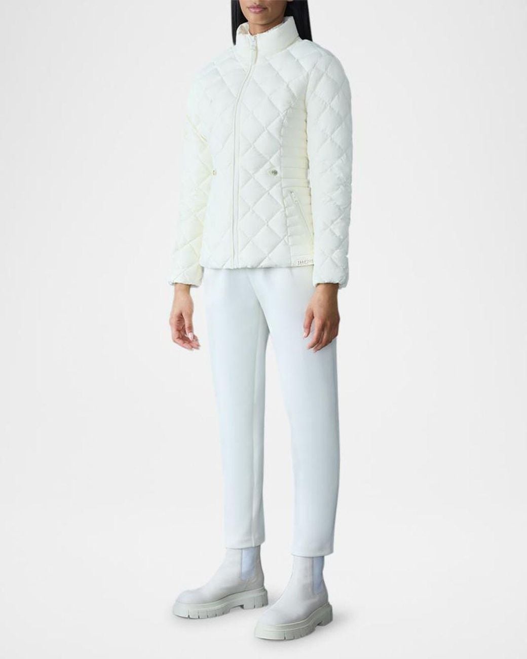 Mackage Natural Vik Diamond-Quilted Short Down Jacket