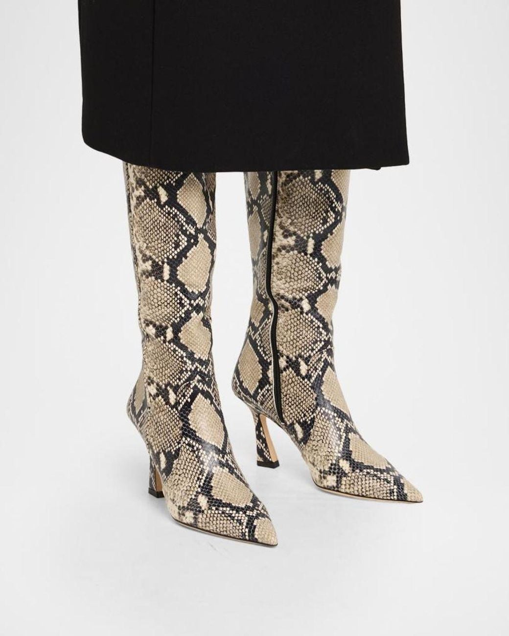 Stuart Weitzman Multicolor 85Mm Vinnie-Printed Leather Knee-High Boots