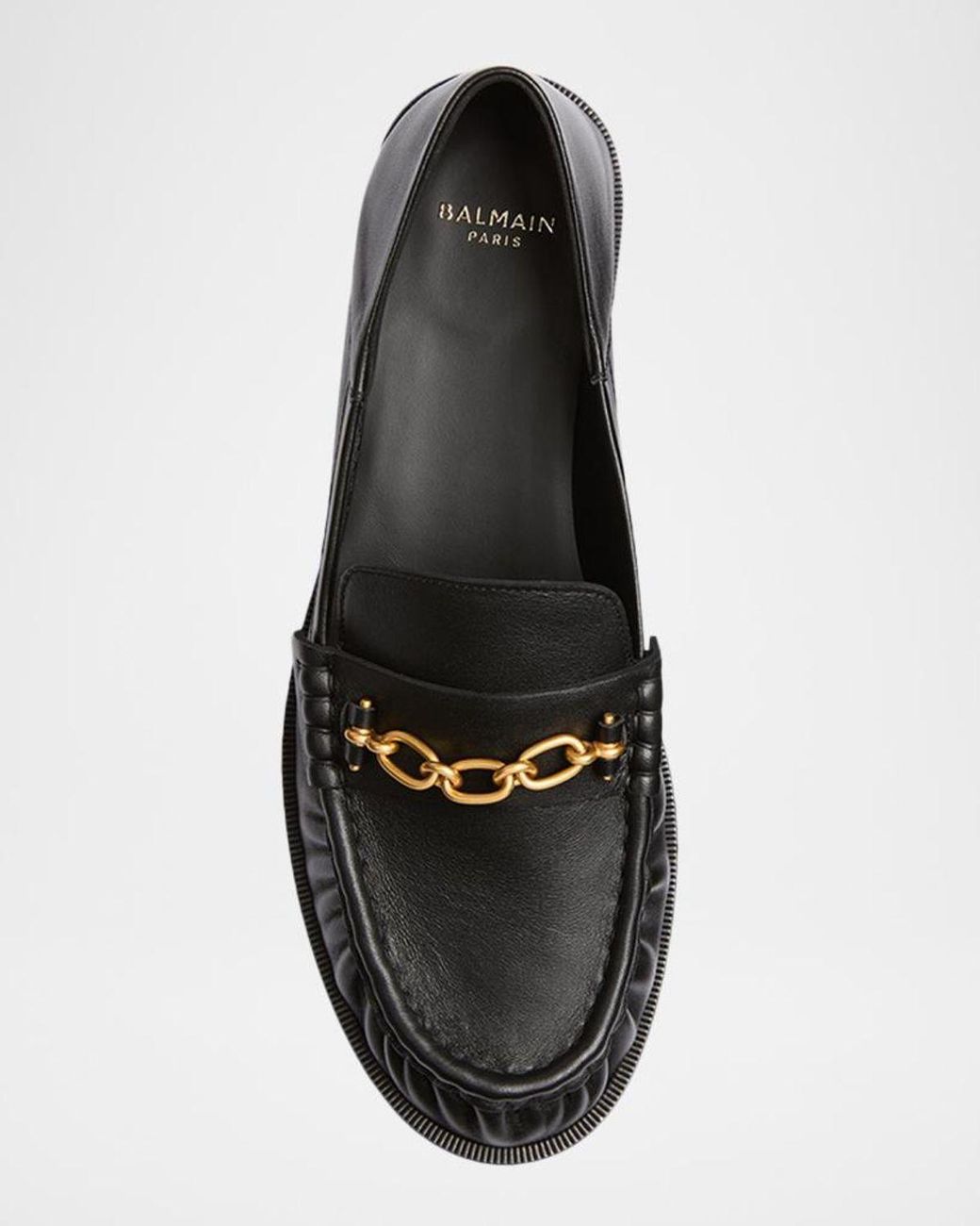 Balmain Black Apos;S Leather Loafers for men